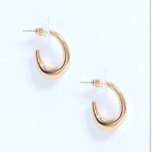 Gold Stud hoop earrings
